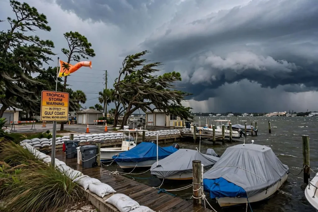 Illustration for the news story: Tropical storm warning issued for the Gulf Coast