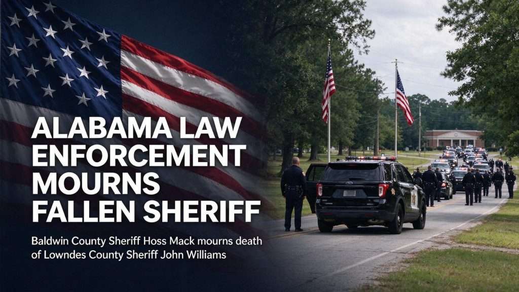 Illustration for the news story: Baldwin County Sheriff Hoss Mack mourns death of Lowndes County Sheriff John Williams
