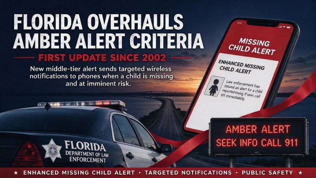 Illustration for the news story: Florida Overhauls AMBER Alert Criteria for the First Time Since 2002