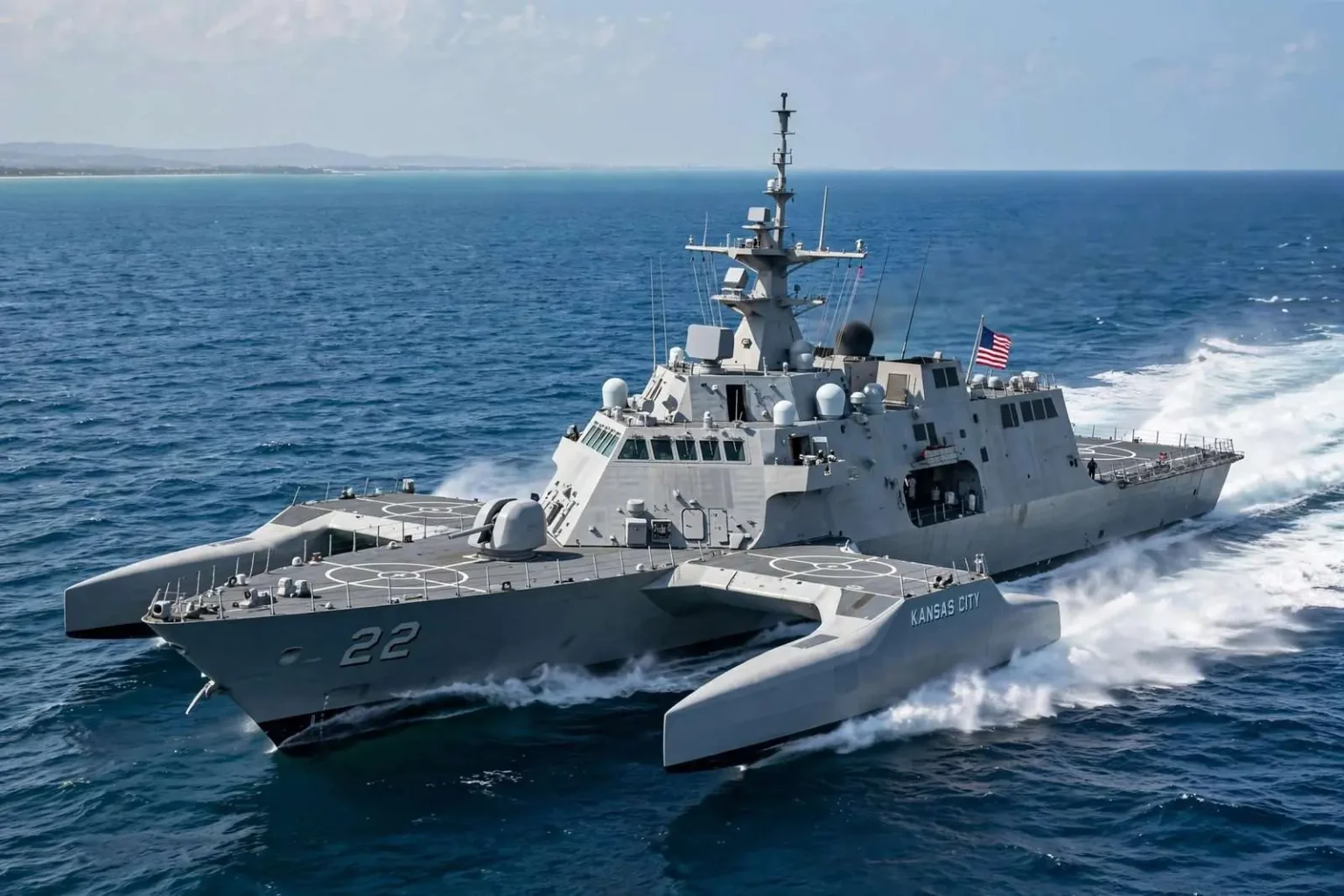 Illustration for the news story: Future USS Kansas City Completes Acceptance Trials as Austal USA’s 11th LCS Milestone