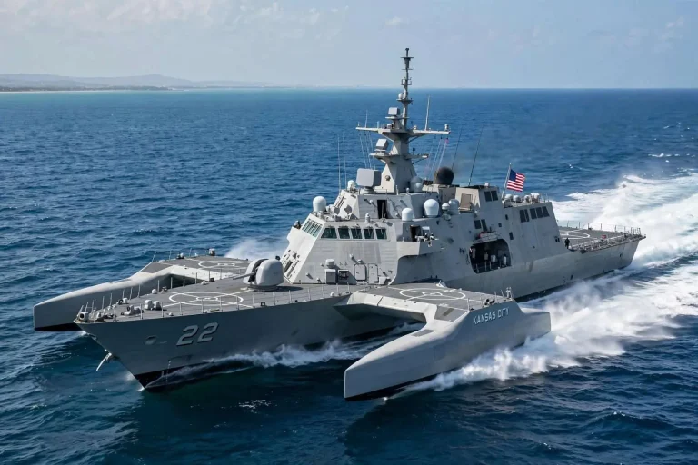 Illustration for the news story: Future USS Kansas City Completes Acceptance Trials as Austal USA’s 11th LCS Milestone