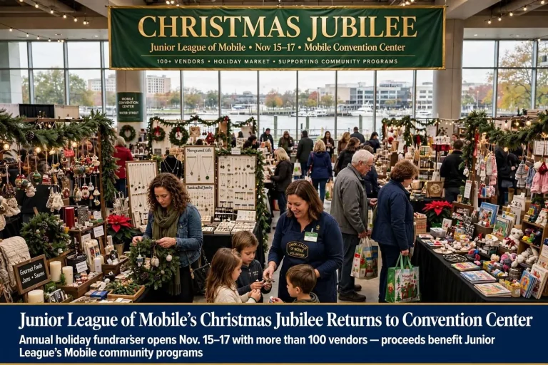 Illustration for the news story: Junior League of Mobile’s Christmas Jubilee returns to Convention Center