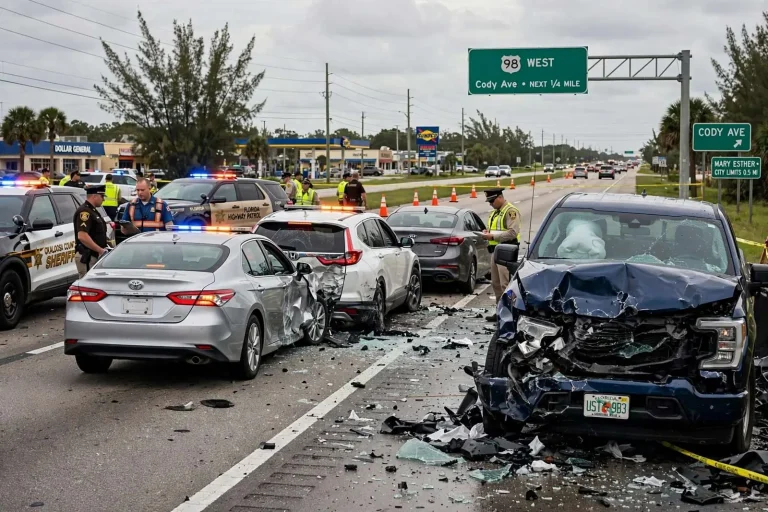 Illustration for the news story: Killen man arrested after multi-vehicle hit-and-run on U.S. 98 in Okaloosa County