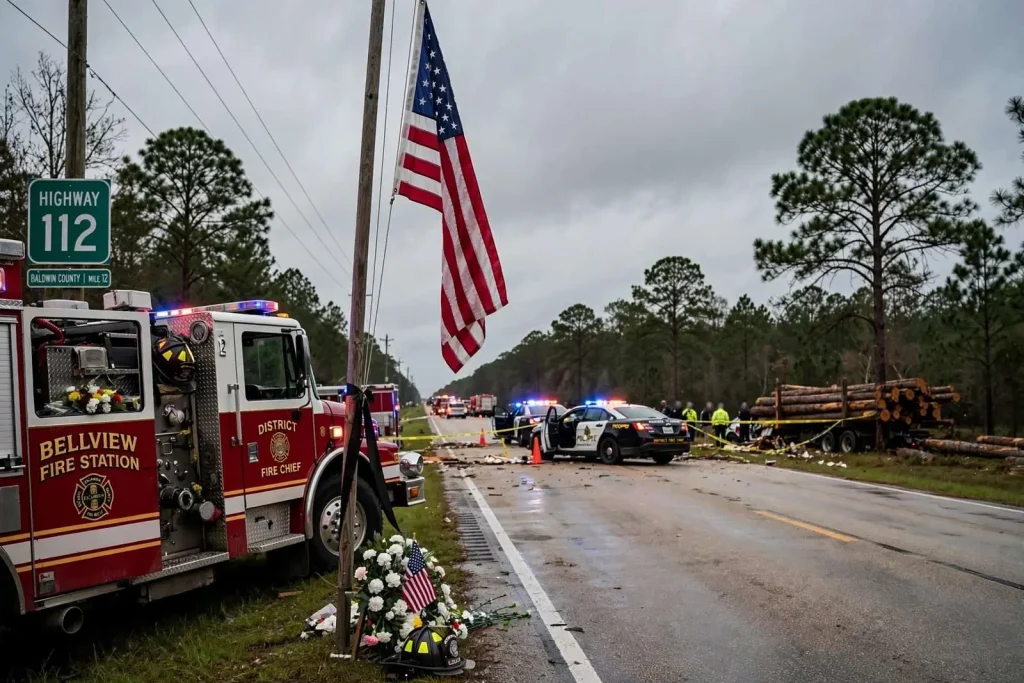 Illustration for the news story: Names Released in Deadly Chain-Reaction Wreck on Highway 112 That Killed Florida Fire Chief