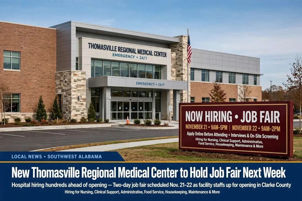 Illustration for the news story: New Thomasville Regional Medical Center to hold job fair next week