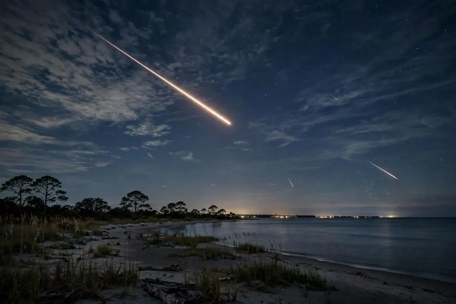 Illustration for the news story: Rare Meteor Outburst Possible Over the Gulf Coast Thursday Night