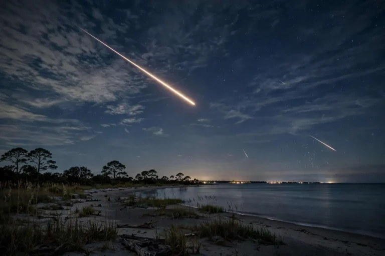 Illustration for the news story: Rare Meteor Outburst Possible Over the Gulf Coast Thursday Night