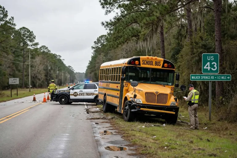Illustration for the news story: School bus involved in accident on Highway 43 in Clarke County