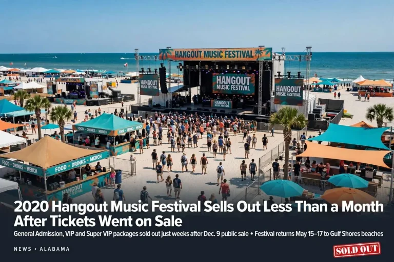 Illustration for the news story: 2020 Hangout Music Festival sells out less than a month after tickets went on sale