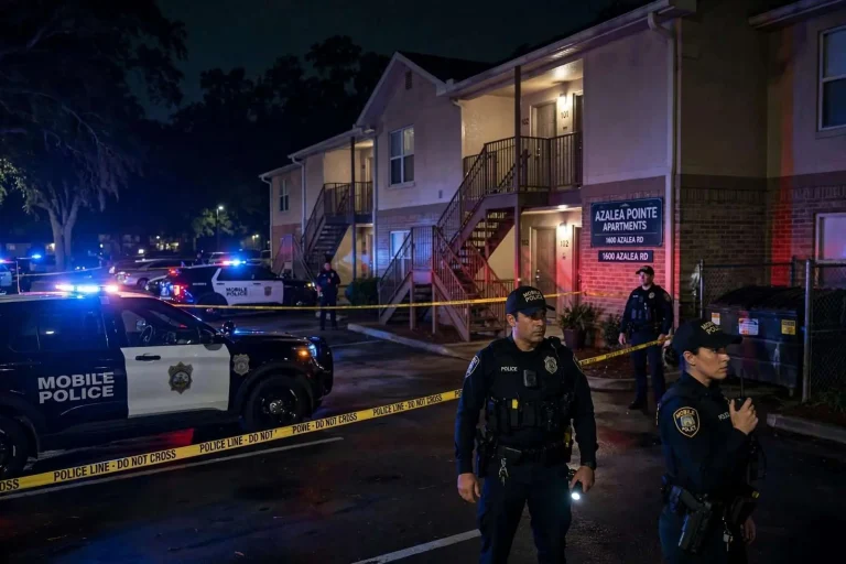 Illustration for the news story: Mobile Police Respond to Overnight Shooting Report at Azalea Pointe Apartments
