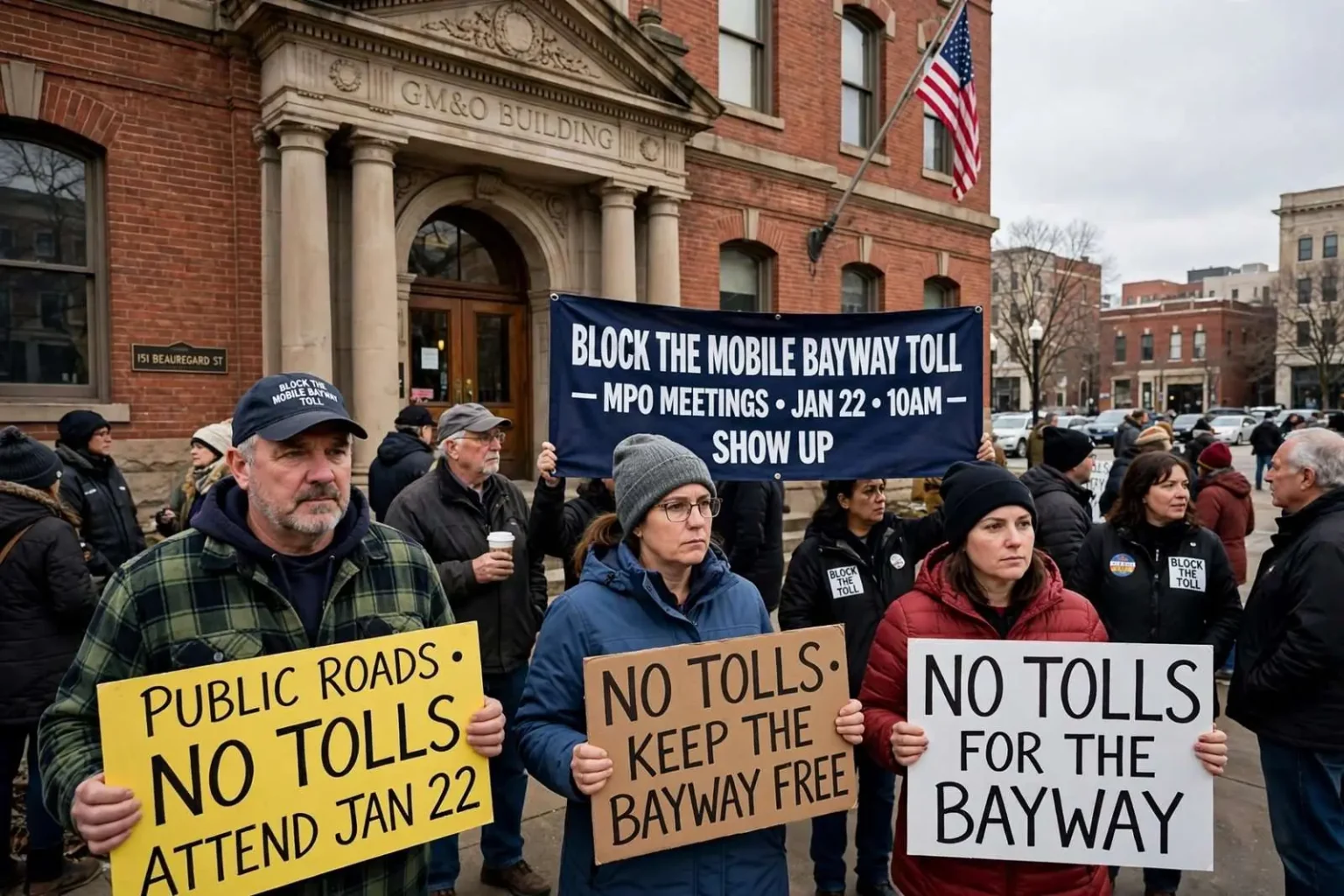 Illustration for the news story: Anti-toll group urges members to attend Wednesday MPO meetings on Bayway project