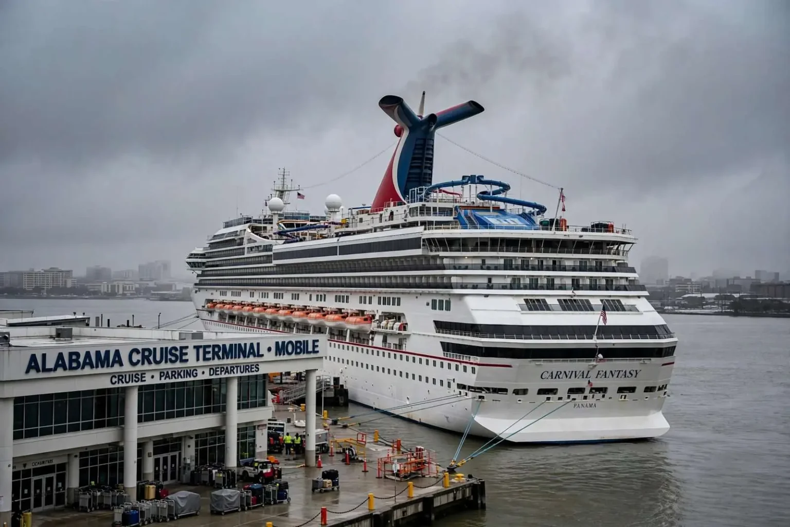 Illustration for the news story: Carnival Fantasy Delayed, Cruise Shortened; Passengers Offered 50% Refund