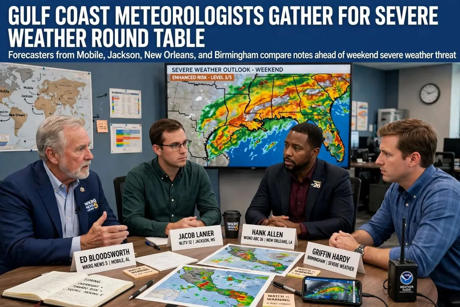 Illustration for the news story: Gulf Coast meteorologists gather for severe weather round table