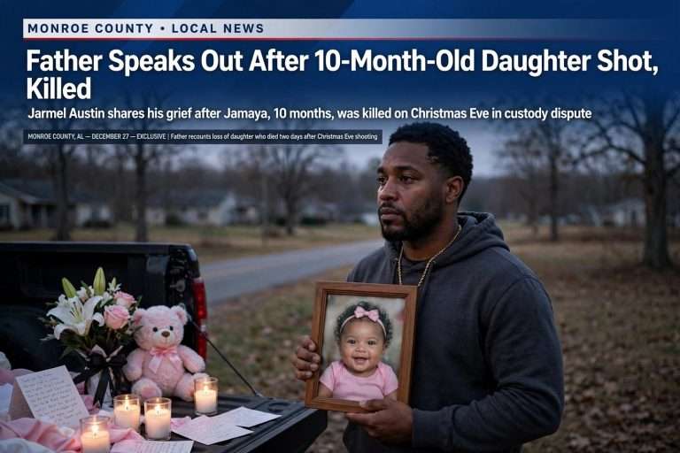 Illustration for the news story: Monroe County father speaks out after 10-month-old daughter shot, killed