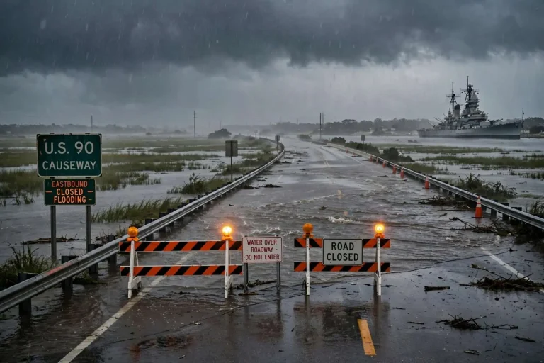 Illustration for the news story: Severe Weather Prompts Closings and Cancellations Across Mobile and Baldwin Counties
