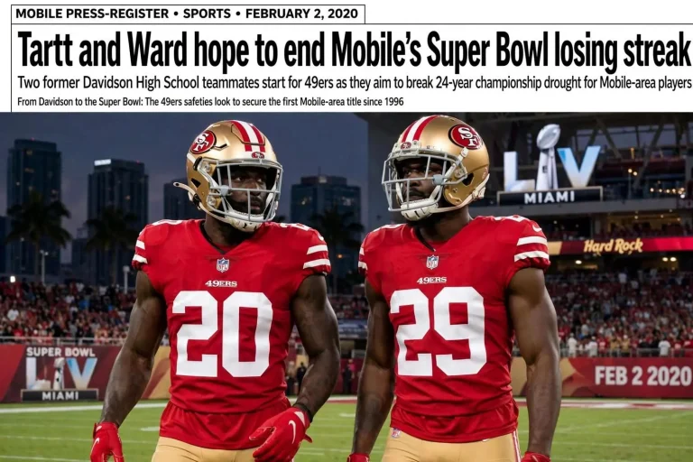 Illustration for the news story: Tartt and Ward hope to end Mobile’s Super Bowl losing streak