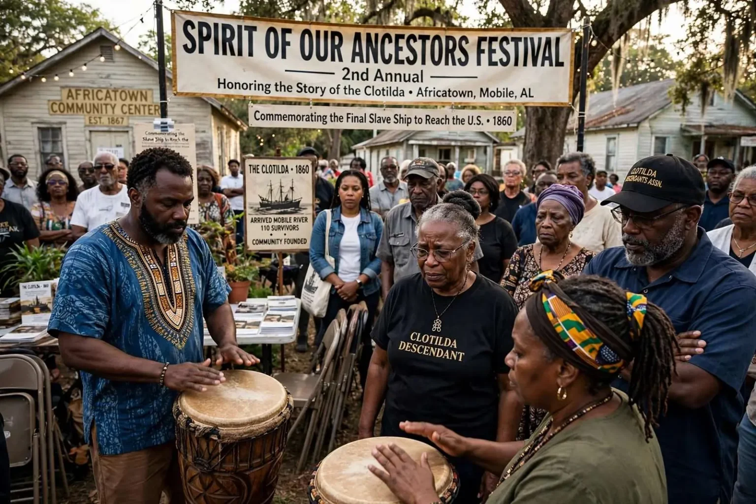 Illustration for the news story: Africatown’s Spirit of Our Ancestors Festival Honors the Story of the Clotilda