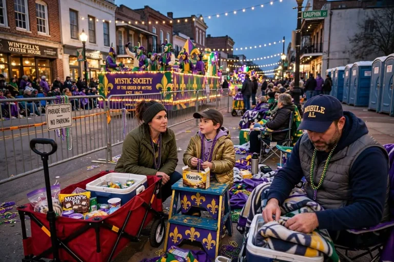 Illustration for the news story: How to Watch a Mobile Mardi Gras Parade Like a Local