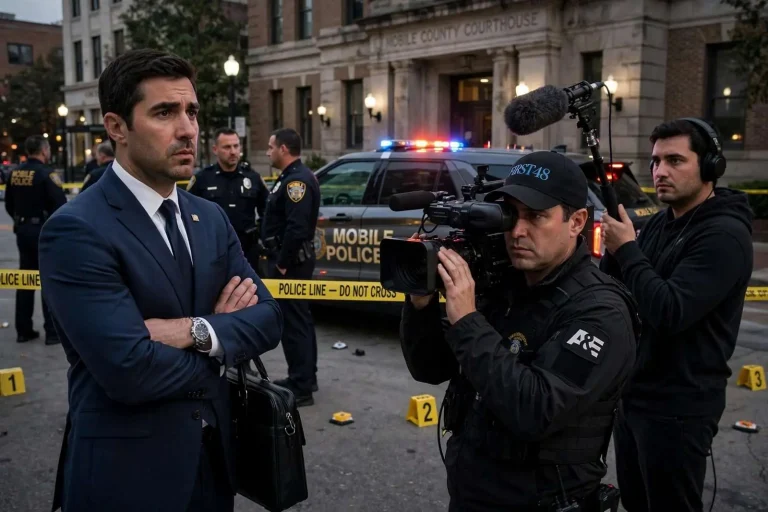 Illustration for the news story: Mobile Defense Attorneys Say A&E’s ‘First 48’ Cameras Are Poisoning Juries Before Trial