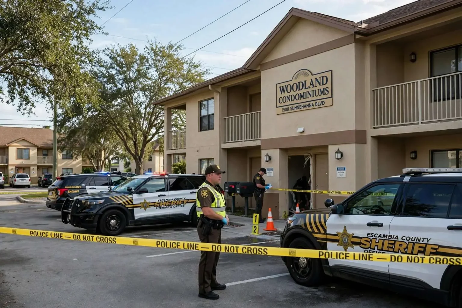 Illustration for the news story: Person shot during possible home invasion at Ferry Pass condominiums