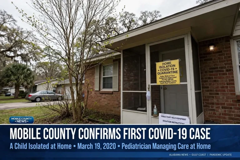 Illustration for the news story: Mobile County Confirms First COVID-19 Case: A Child Isolated at Home