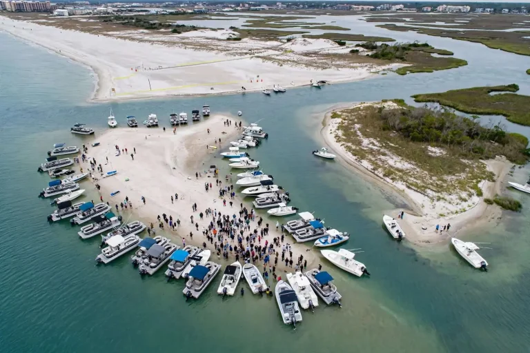 Illustration for the news story: Orange Beach Islands Stay Open to Boaters Even as Gulf Beaches Close Under Coronavirus Order