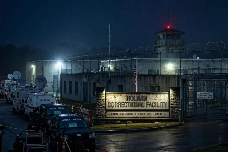 Illustration for the news story: Reporter’s firsthand account: Inside the execution of Nathaniel Woods at Holman prison