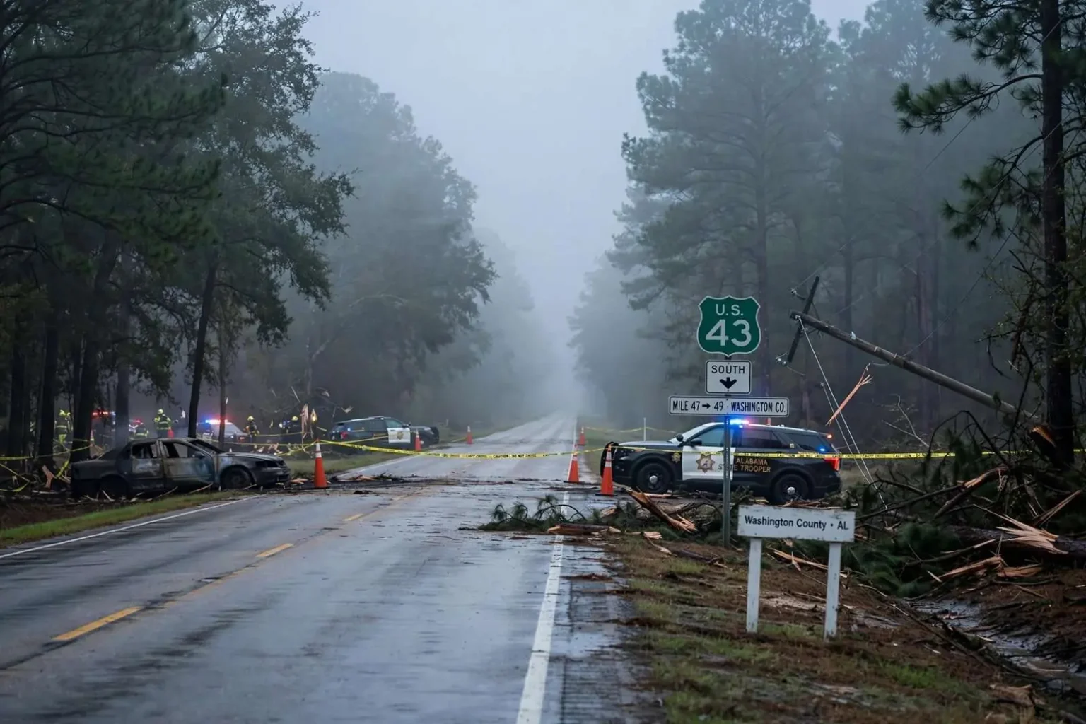 Illustration for the news story: Two Killed in Separate Crashes Along Same Stretch of U.S. 43 in Washington County