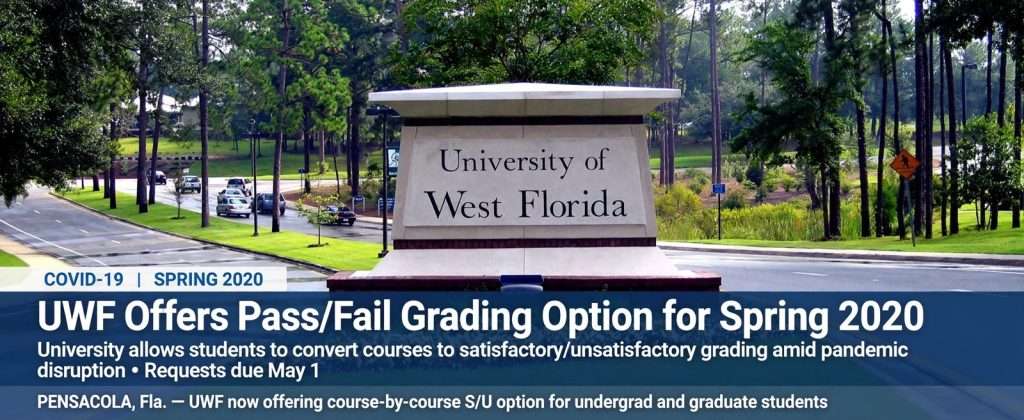 Illustration for the news story: UWF offers pass/fail grading option for Spring 2020