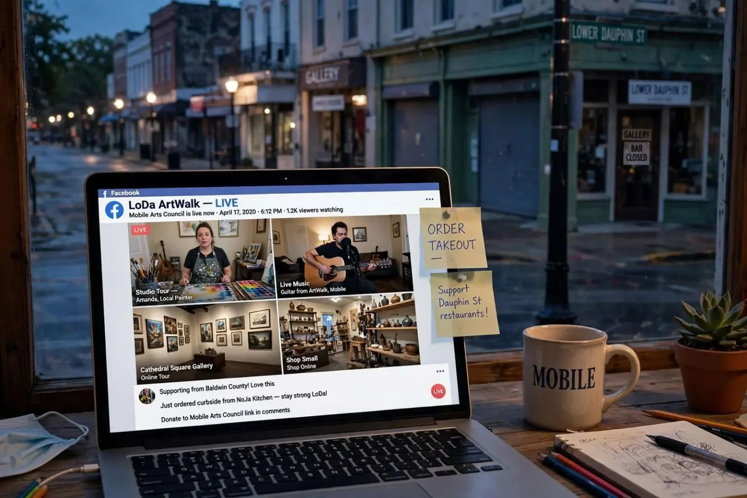 Illustration for the news story: April’s LoDa ArtWalk Goes Virtual Amid Coronavirus Shutdowns