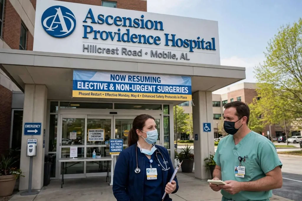 Illustration for the news story: Ascension Providence Hospital Resumes Elective Surgeries in Mobile