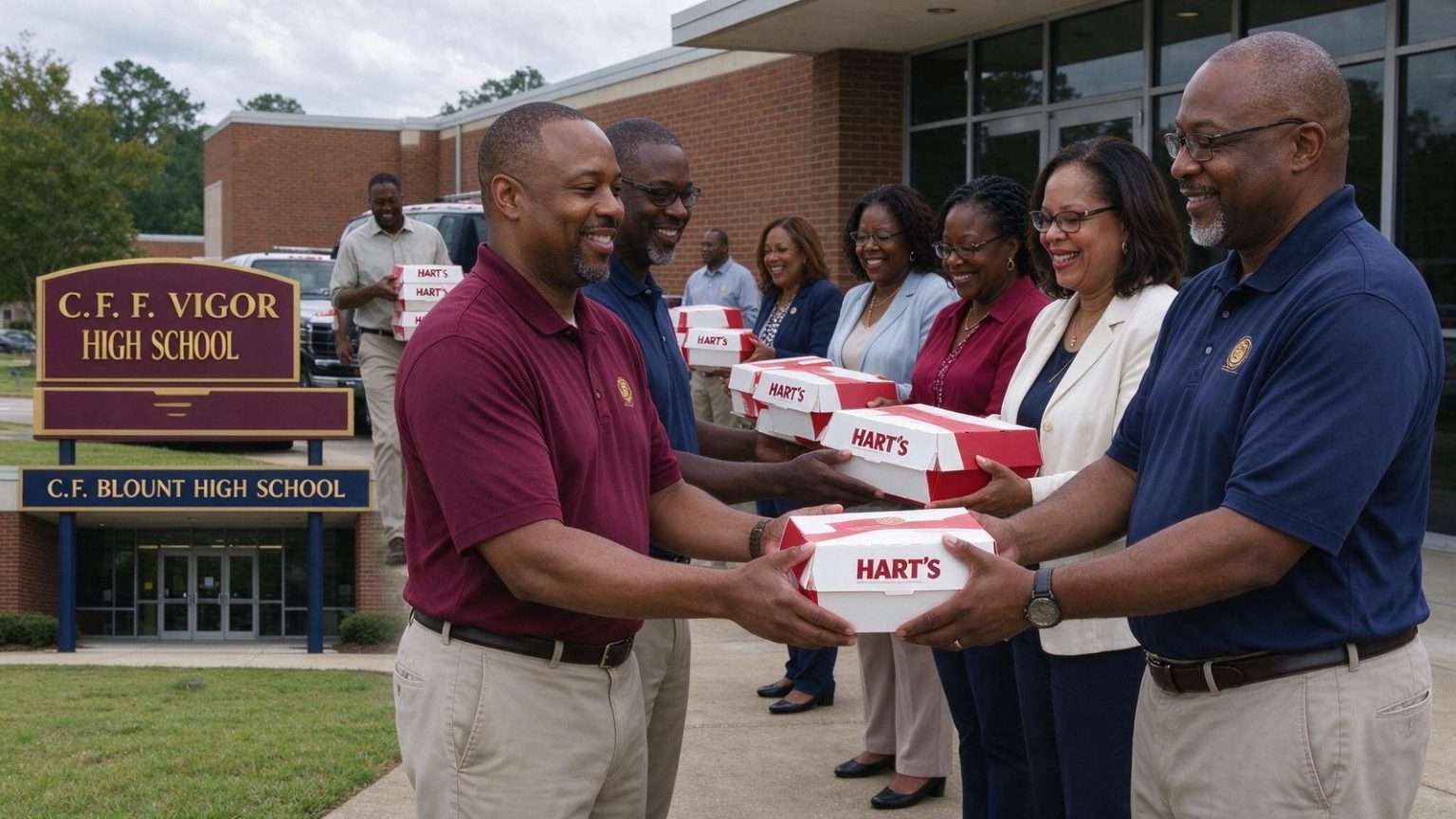 Illustration for the news story: Prichard City Council Delivers Meals to Vigor, Blount High Teachers for Appreciation Day