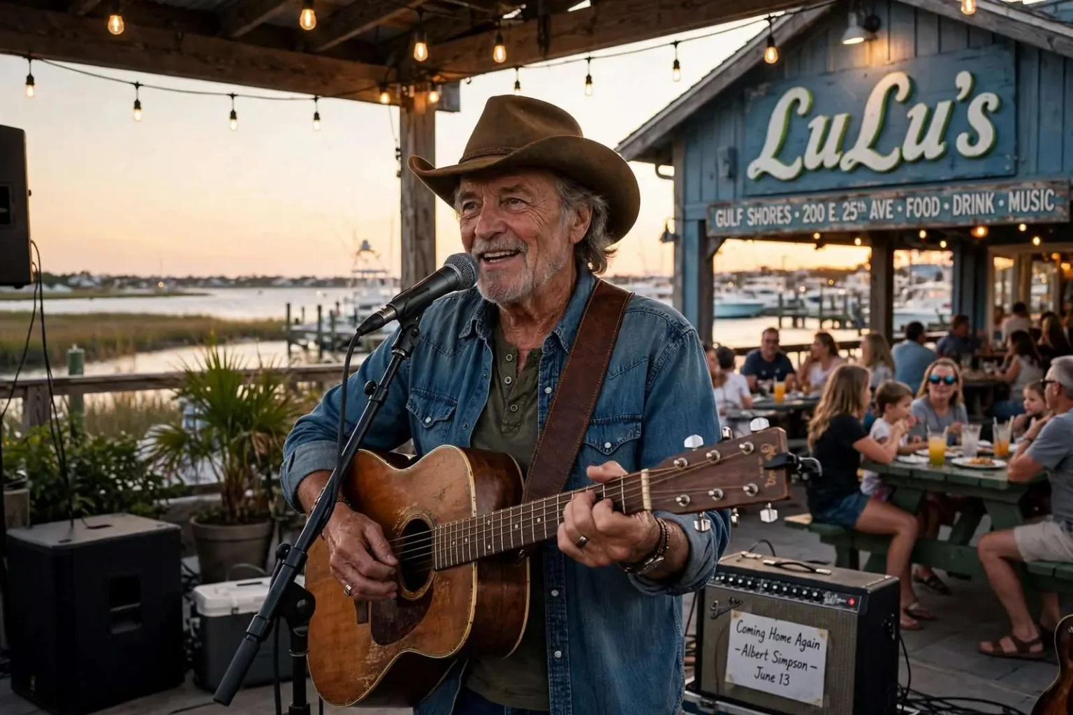 Illustration for the news story: Albert Simpson Returns to LuLu’s Gulf Shores as Local Live Music Finds Its Way Back