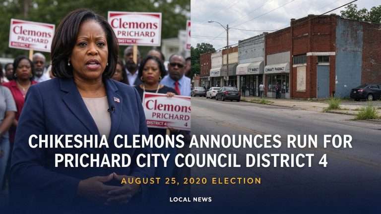 Illustration for the news story: Chikeshia Clemons Announces Run for Prichard City Council District 4