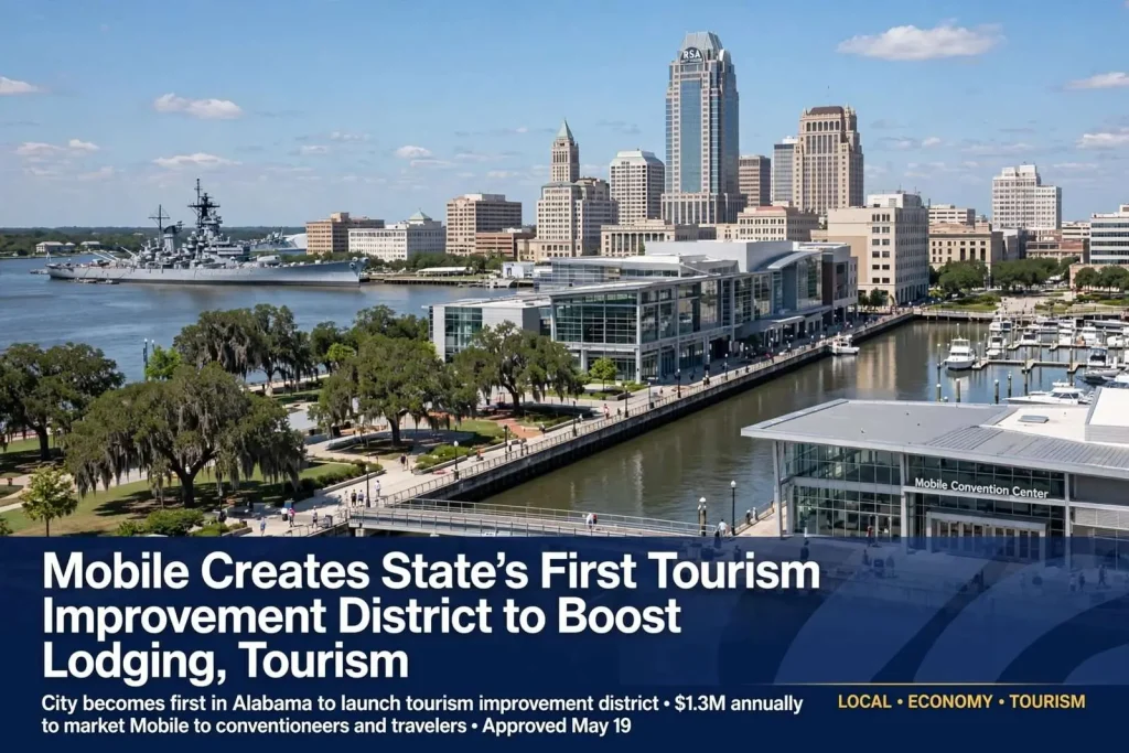 Illustration for the news story: Mobile Creates State’s First Tourism Improvement District to Boost Lodging, Tourism