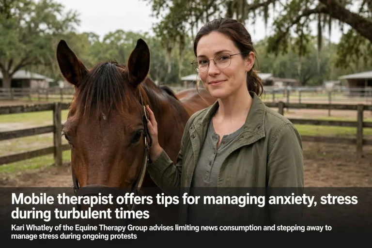 Illustration for the news story: Mobile therapist offers tips for managing anxiety, stress during turbulent times