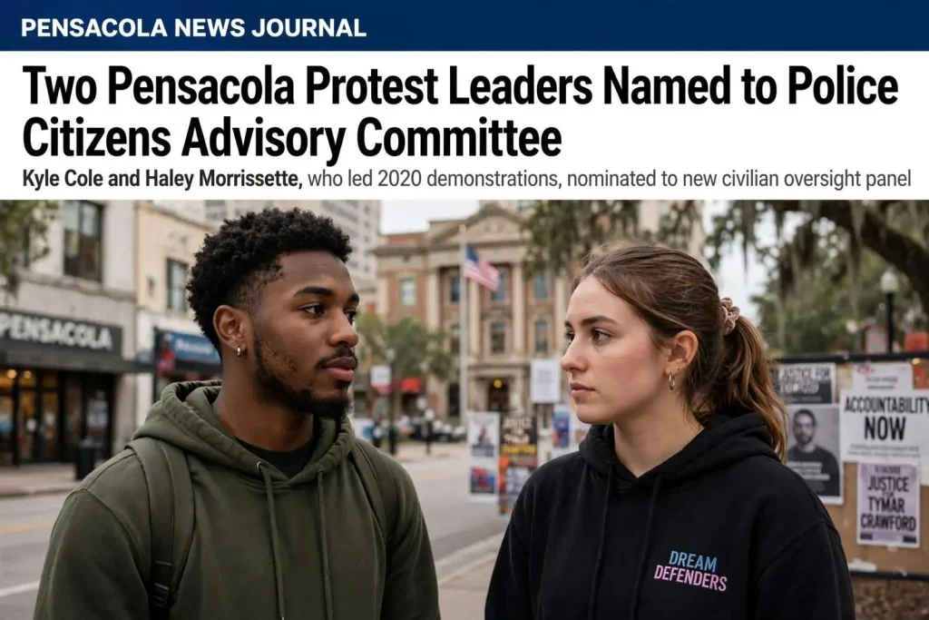 Illustration for the news story: Two Pensacola Protest Leaders Named to Police Citizens Advisory Committee