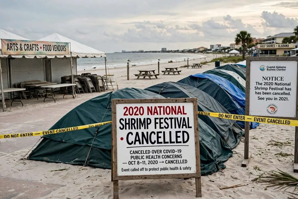 Illustration for the news story: 2020 National Shrimp Festival in Gulf Shores Canceled Over Pandemic Concerns
