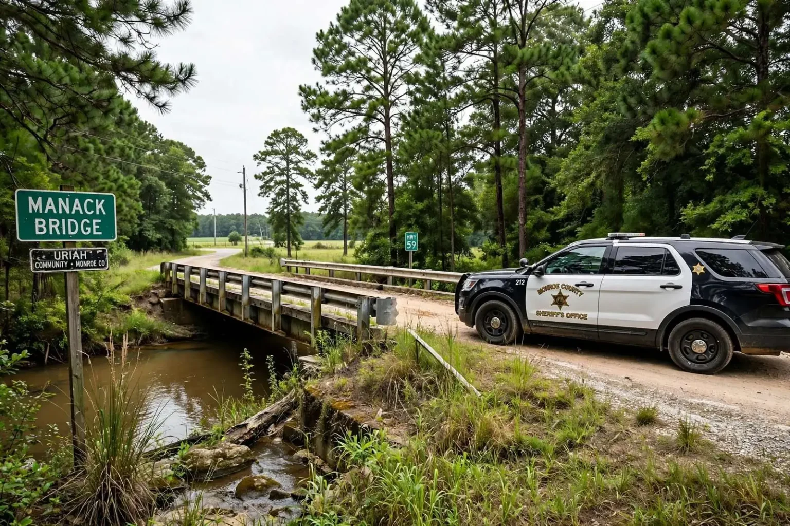 Illustration for the news story: Monroe County Deputies Cleared After Reports Of Guns Drawn At Manack Bridge
