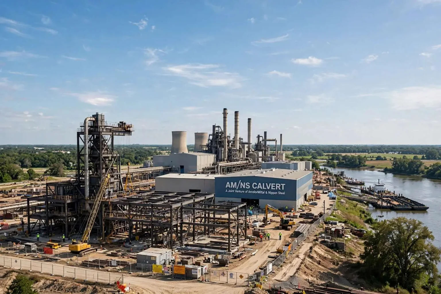 Illustration for the news story: AM/NS Calvert Announces $500 Million Steel Furnace Expansion, 300 New Jobs