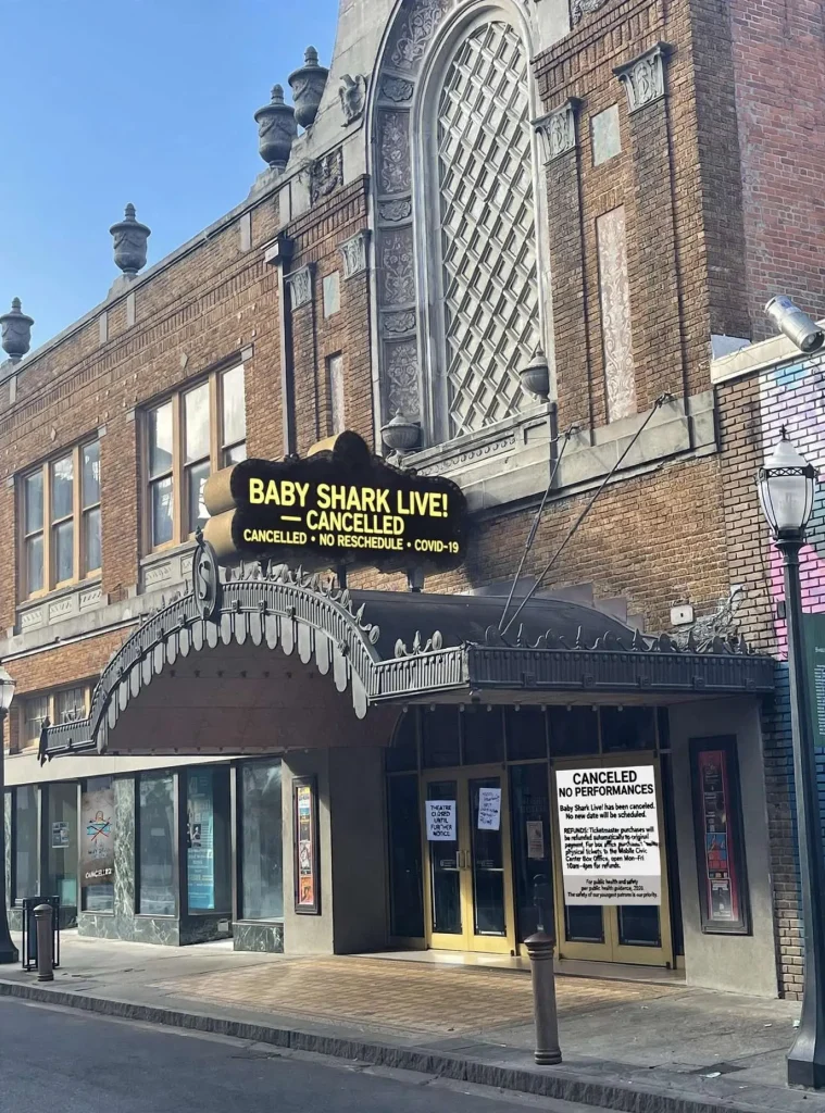 Illustration for the news story: ‘Baby Shark Live!’ Canceled Altogether at Mobile Saenger Theatre