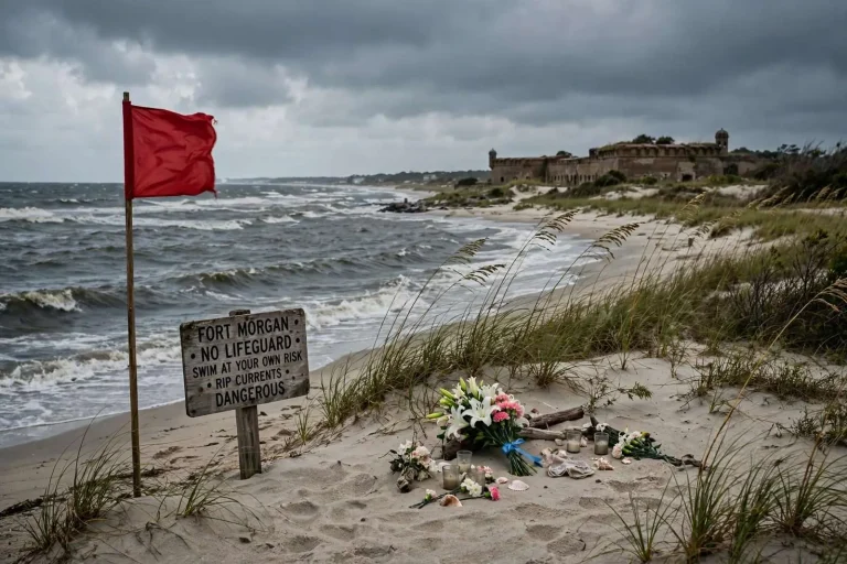 Illustration for the news story: Family of Woman Who Died in Fort Morgan Rescue Effort Speaks Out