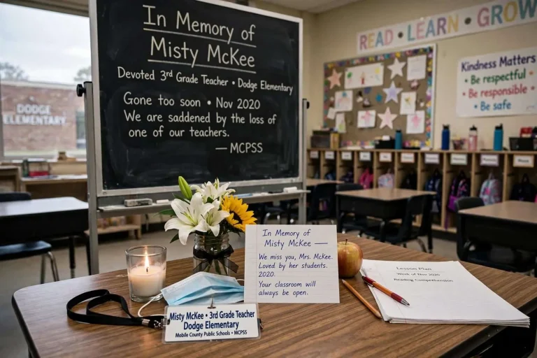 Illustration for the news story: Mobile County Elementary Teacher Dies After Battle With COVID-19