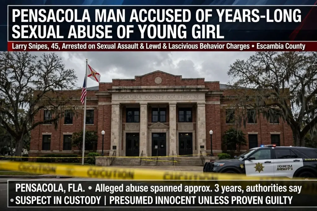 Illustration for the news story: Pensacola Man Accused of Years-Long Sexual Abuse of Young Girl