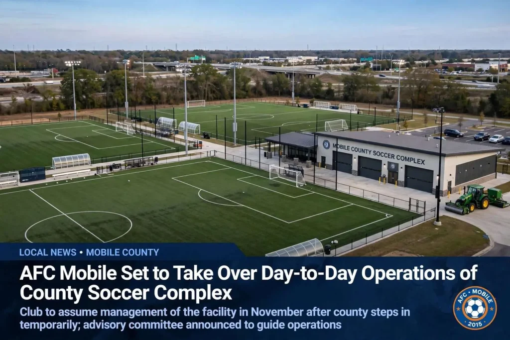 Illustration for the news story: AFC Mobile Set to Take Over Day-to-Day Operations of County Soccer Complex