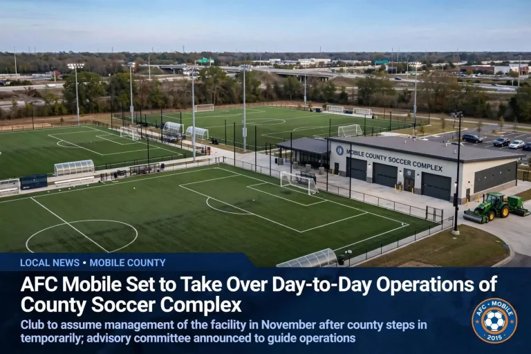 Illustration for the news story: AFC Mobile Set to Take Over Day-to-Day Operations of County Soccer Complex
