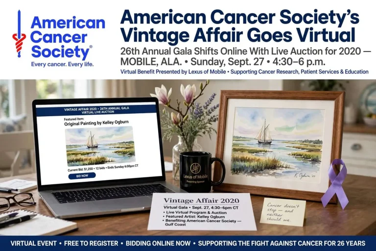 Illustration for the news story: American Cancer Society’s Vintage Affair Goes Virtual With Online Auction for 26th Annual Gala