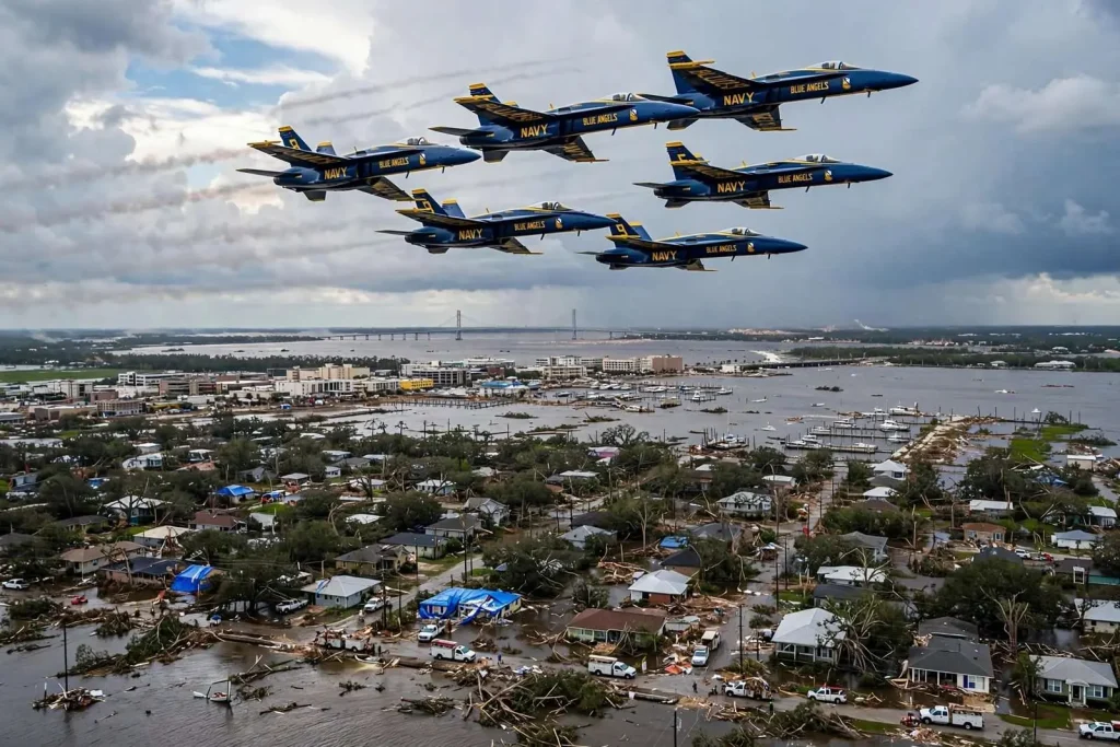 Illustration for the news story: Blue Angels to Salute Pensacola’s Post-Sally Resilience with Flyover