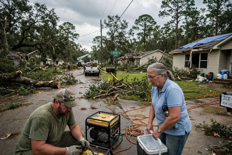 Illustration for the news story: Foley Neighborhood Leans on Neighbors in Hurricane Sally Recovery
