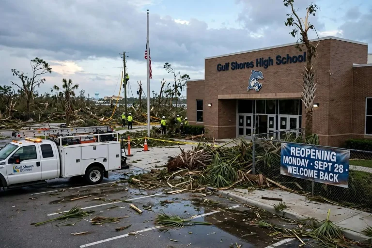 Illustration for the news story: Gulf Shores City Schools to reopen Sept. 28 after Hurricane Sally